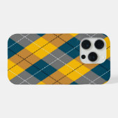 秋の色アーガイル幾何格子模様 iPhoneケース (裏面横)