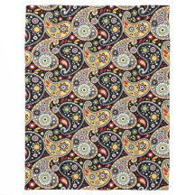 秋の色エレガントペイズリープリントパターン