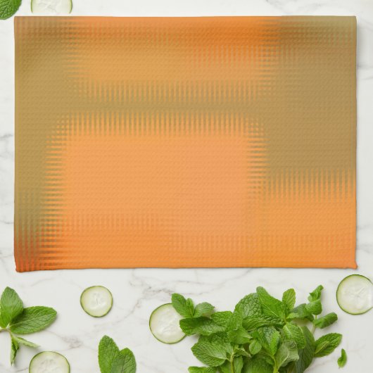 秋の色オレンジレッドイエローグリーンブラウン キッチンタオル (折り畳み)