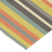 秋の色ストライプの テーブルクロス (アングル)