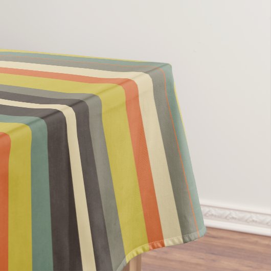 秋の色ストライプの テーブルクロス (インサイチュ)