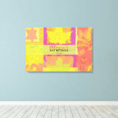 秋の色バーバルミツワーサインインボード キャンバスプリント (インサイチュ (ウッドフロア))