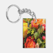 秋の色フラワーブーケ写真 キーホルダー (正面左)