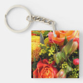 秋の色フラワーブーケ写真 キーホルダー (正面)