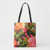 秋の色フラワーブーケ写真 トートバッグ (正面)