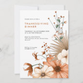 秋の色フローラの紅葉サンクスギビング 招待状 (正面)