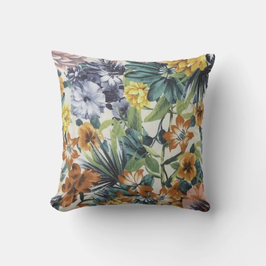 秋の色フローラ クッション (正面)