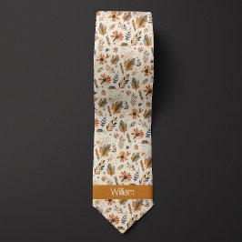 秋の色ボホインスパイアボタニカル ネクタイ