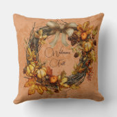 秋の色リース歓迎秋 クッション (裏面)