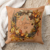 秋の色リース歓迎秋 クッション (ブランケット)