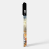秋の色彩の狼: 自然の美しさが解き放たれる iPhoneケース (左側面)
