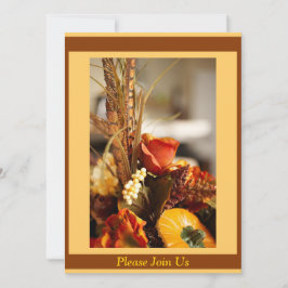 秋の色彩の花 - 招待状