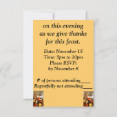 秋の色彩の花 - RSVP カード (裏面)