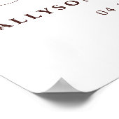 秋の色彩の鮮やか素朴なフローラの結婚歓迎 ポスター (角)