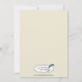 秋の色彩：バーガンディと赤い枝の記念日 招待状 (裏面)