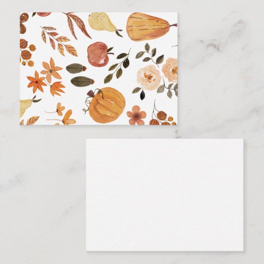 秋の色彩 メモカード ノートカード (正面/裏面)