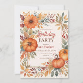 秋の色彩 招待状 (正面)