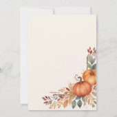 秋の色彩 招待状 (裏面)