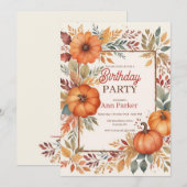 秋の色彩 招待状 (正面/裏面)