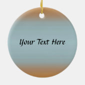 秋の色感謝祭の男性トルコの扇形テール セラミックオーナメント (裏面)