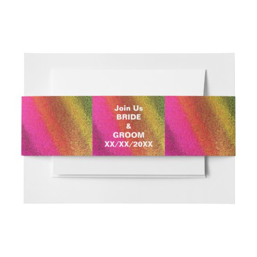 秋の色数々のの濃淡招待状帯 招待状ベリーバンド (正面例)