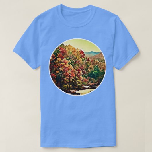 秋の色林油画 Tシャツ (デザイン正面)