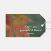 秋の色結婚ズサンキューメッセージカード ギフトタグ (正面(横))