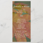 秋の色結婚式 プログラム (正面)