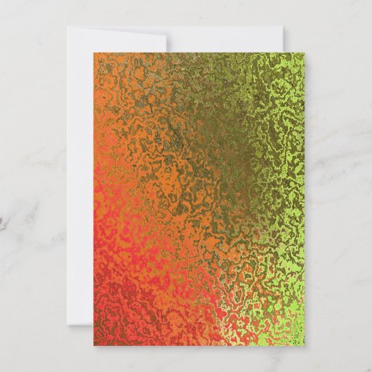 秋の色結婚色 招待状 (裏面)