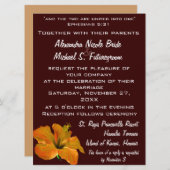 秋の色結婚:2が1に 招待状 (正面/裏面)