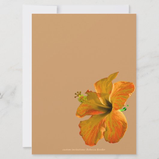 秋の色結婚:2が1に 招待状 (裏面)