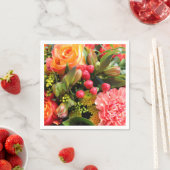 秋の色花の花束 スタンダードカクテルナプキン (インサイチュ)