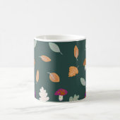 秋の色葉ときのこ コーヒーマグカップ (中央)