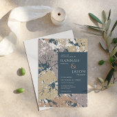 秋の色葉のオーガニック抽象芸術招待状 招待状