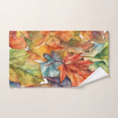 秋の色葉の芸術。 バスタオルセット (ハンドタオル)