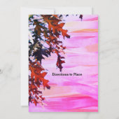 秋の色葉色のブライダルシャワー 招待状 (裏面)