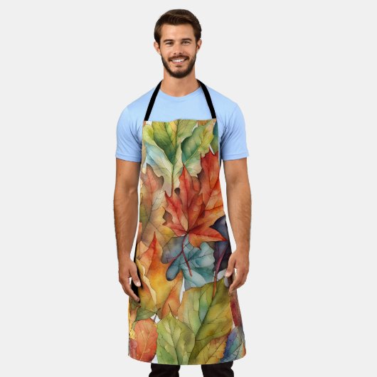 秋の色葉 エプロン (着用した状態)