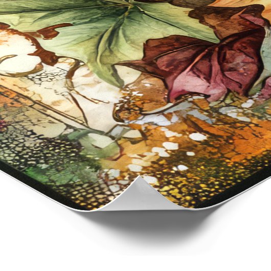 秋の色鮮やかなポスター ポスター (角)