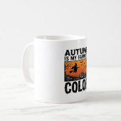 秋の色 ハロウィン かぼちゃ ベクター デザイン コーヒーマグカップ (正面左)