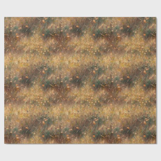 秋の色,フローラ,野草のフィールド ラッピングペーパー (フラット)