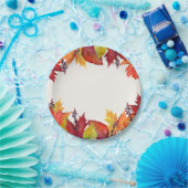 秋の色 ペーパープレート (パーティー)