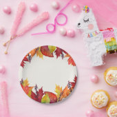 秋の色 ペーパープレート (パーティー)