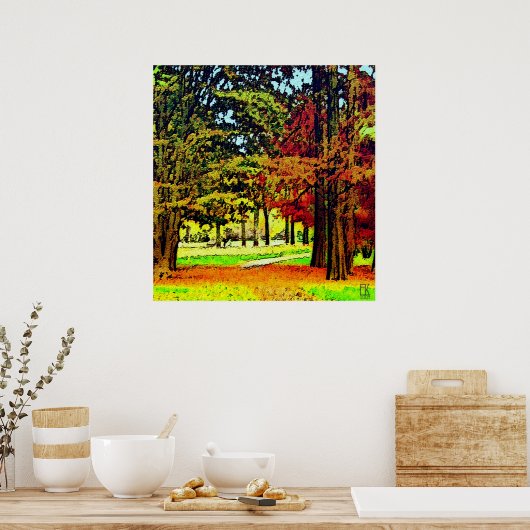 秋の色 ポスター (キッチン)