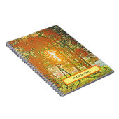 秋の色、木の間の太陽 ノートブック (右側)