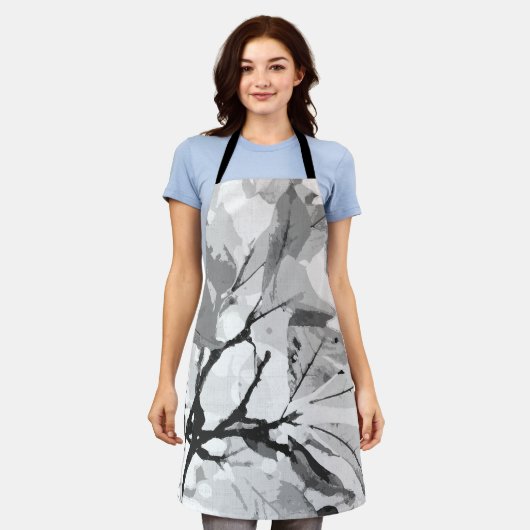 秋の色、葉2 エプロン (着用した状態)