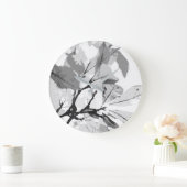 秋の色、葉2 ラージ壁時計 (ホーム)