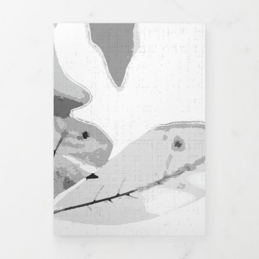 秋の色、葉2 三つ折りクリスマスカード (カバー)