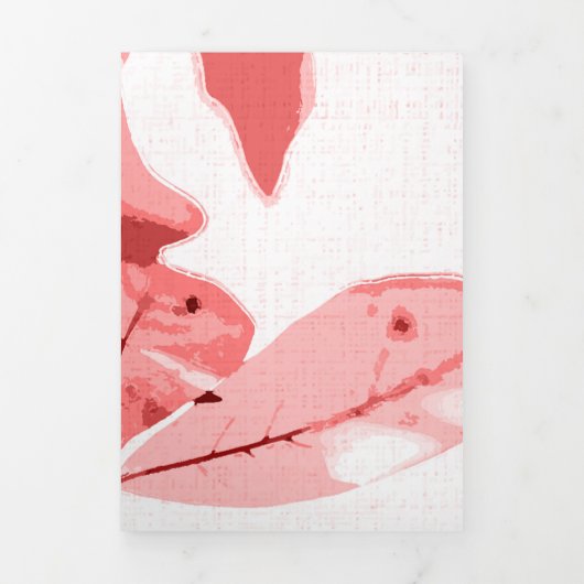 秋の色、葉3 三つ折りクリスマスカード (カバー)