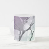 秋の色、葉5 フロストグラスマグカップ (正面左)