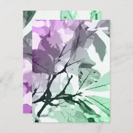 秋の色、葉5 ポストカード (正面/裏面)